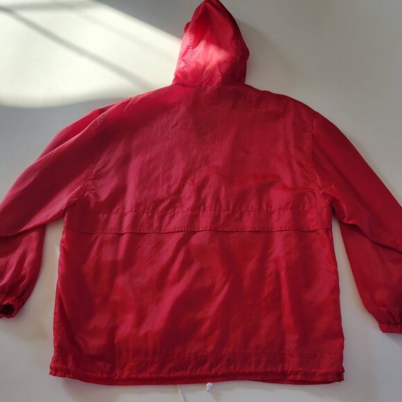Vintage Unisex MILK Red Windbreaker Jacket Size Large - Picture 6 of 7